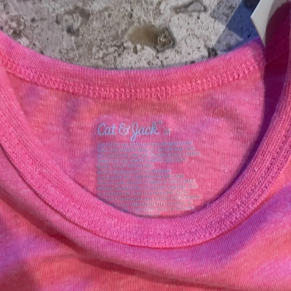 💕 Mix & Match 3 / $15 NWT Cat & Jack Girls  Pink Hawaiian Flower Tank Top